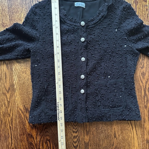 NWOT Black sequin elegant cardigan - Picture 10 of 11
